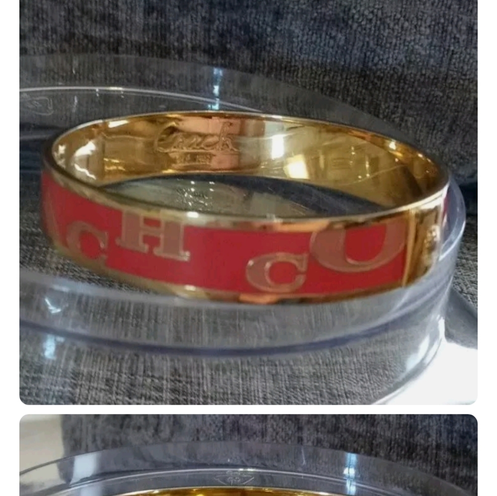 Coach Bracelet Pink & Gold